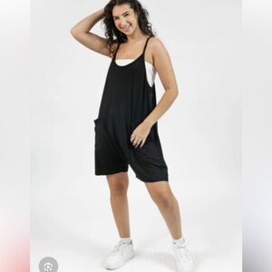Smash & Tess black Abigael shorty romper